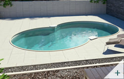 Piscina interrata economica in acciaio Skysand con forma a otto - Foto 2