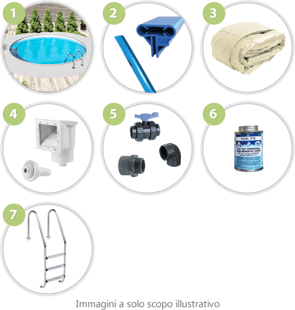 Il kit piscina SKYSAND RELAX Ø 3,50 m - h.120 EASY