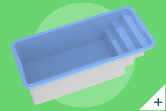Piscina interrata in vetroresina GARDENIA colore azzurro  con scala + Kit idromassaggio - foto 2