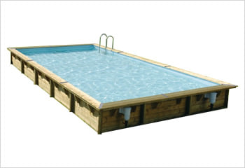 Kit piscina della piscina in legno fuori terra da esterno MASTER POOL 800x500 Liner azzurro: struttura in legno