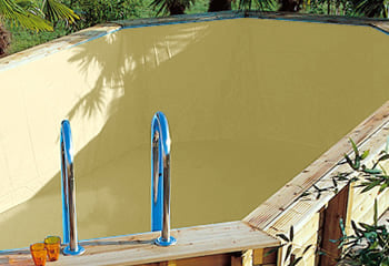 Kit piscina della piscina in legno fuori terra da esterno Ocean 430 Liner sabbia: rivestimento interno o Liner sabbia
