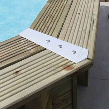 Kit piscina della piscina in legno fuori terra da esterno Urban Pool 450x250 Liner sabbia: Scala interna in acciaio