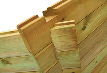 Kit piscina della piscina in legno fuori terra da esterno Urban Pool 450x250 Liner sabbia: struttura in legno