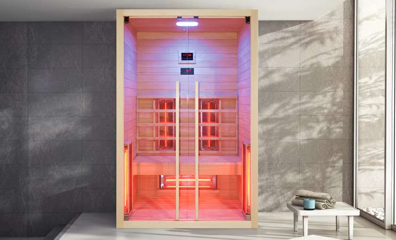Sauna infrarossi Eva 120 - Foto cabina ambientazione in interni