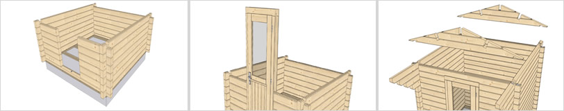 Sauna finlandese da giardino o da esterno Country - Istruzioni di montaggio