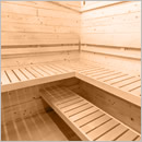 Sauna finlandese da giardino o da esterno Scala Medium - Panche in legno