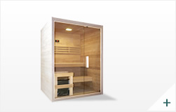 Sauna Aria 150 BIG vista esterna con porta in vetro
