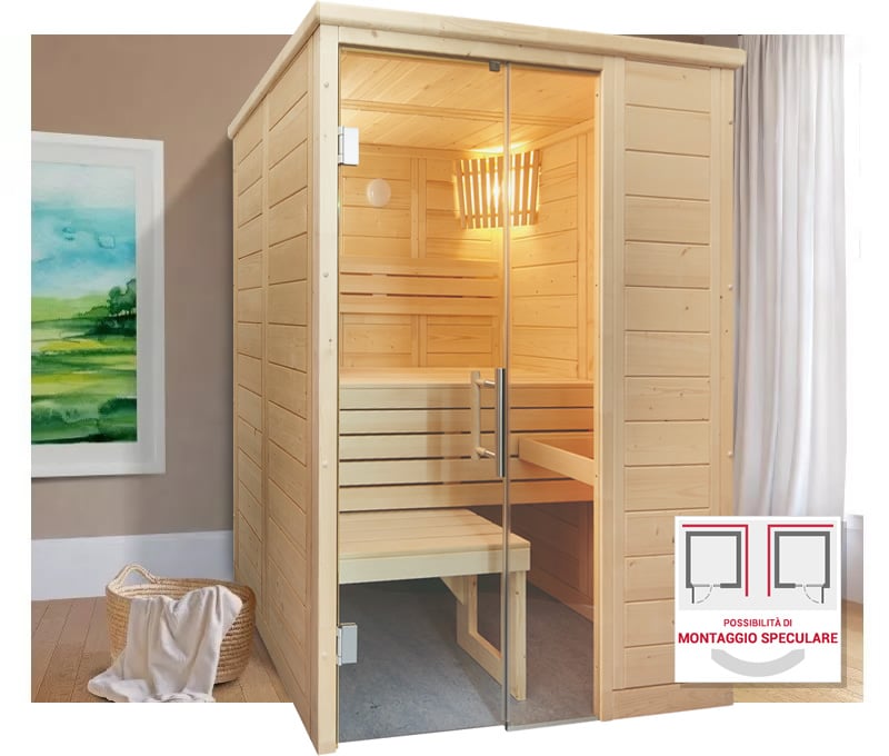 Sauna finlandese classica Regina 18 - Foto della cabina 