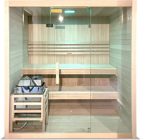 Prospetto tecnico e dimensioni sauna Aria 180 BIG (180x130)