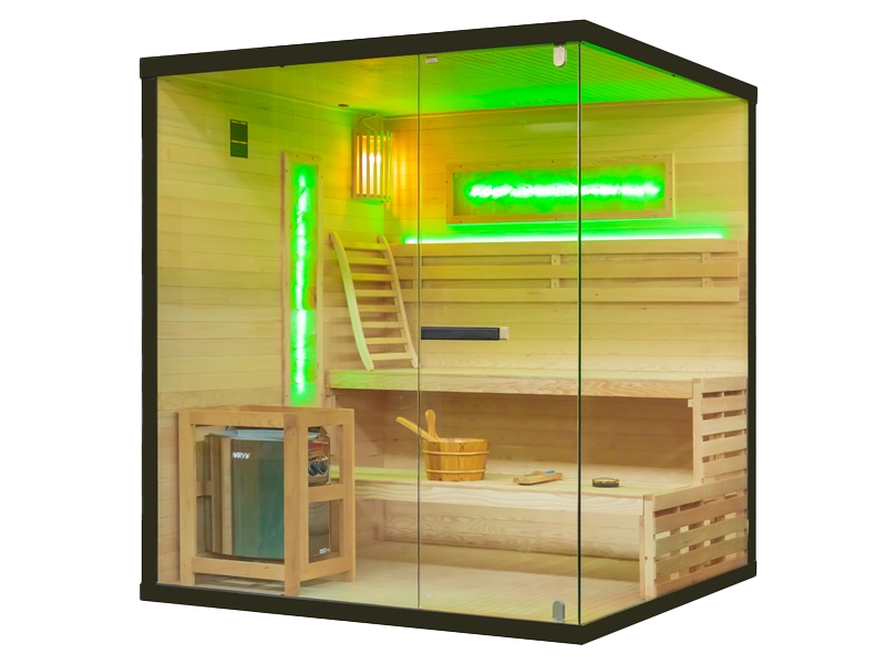 Sauna Enea - prospetto tecnico e dimensioni 180x160x200