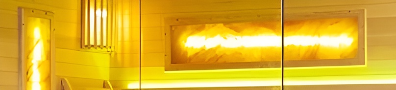 Sauna Enea - pannelli e lampade di sale: dettaglio 1