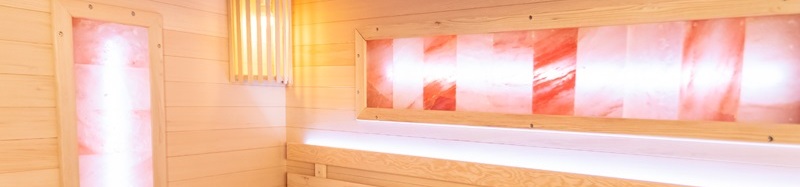 Sauna Enea - pannelli e lampade di sale: dettaglio 2