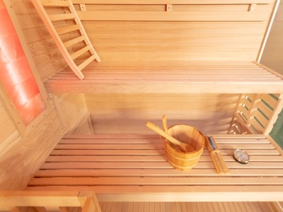 Sauna finlandese Enea - interni: porta in vetro temperato - immagine 4