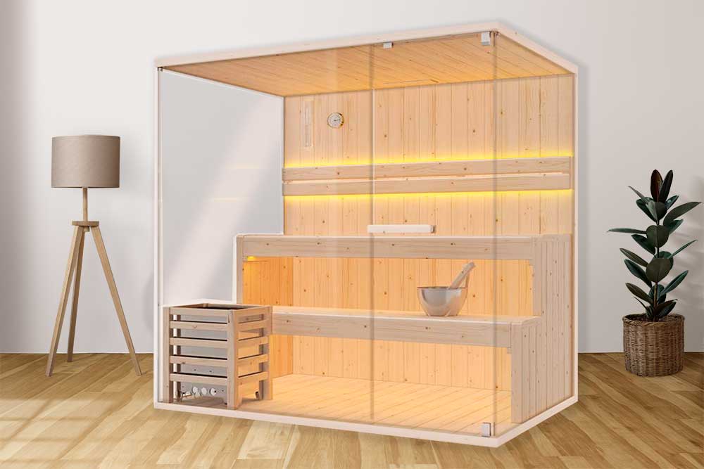Sauna finlandese Bella 180B da interno – cover 180x130