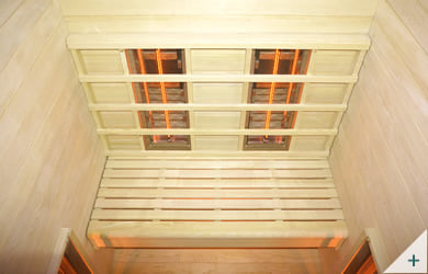 Sauna infrarossi Eva 120 - Foto degli interni: pannelli infrarossi schiena