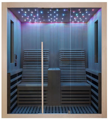 Sauna con lampade infrarossi - Prospetto tecnico