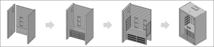 Sauna infrarossi Eva 120 - Prospetto tecnico