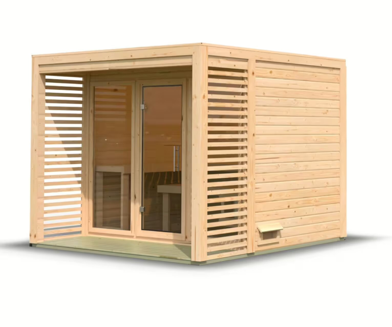 Kit sauna da esterno: struttura in legno prefabbricata con tetto e telaio – montaggio rapido fai-da-te