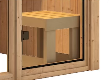Sauna finlandese classica Irene 1 coibentata: Kit sauna - Sgabello in legno