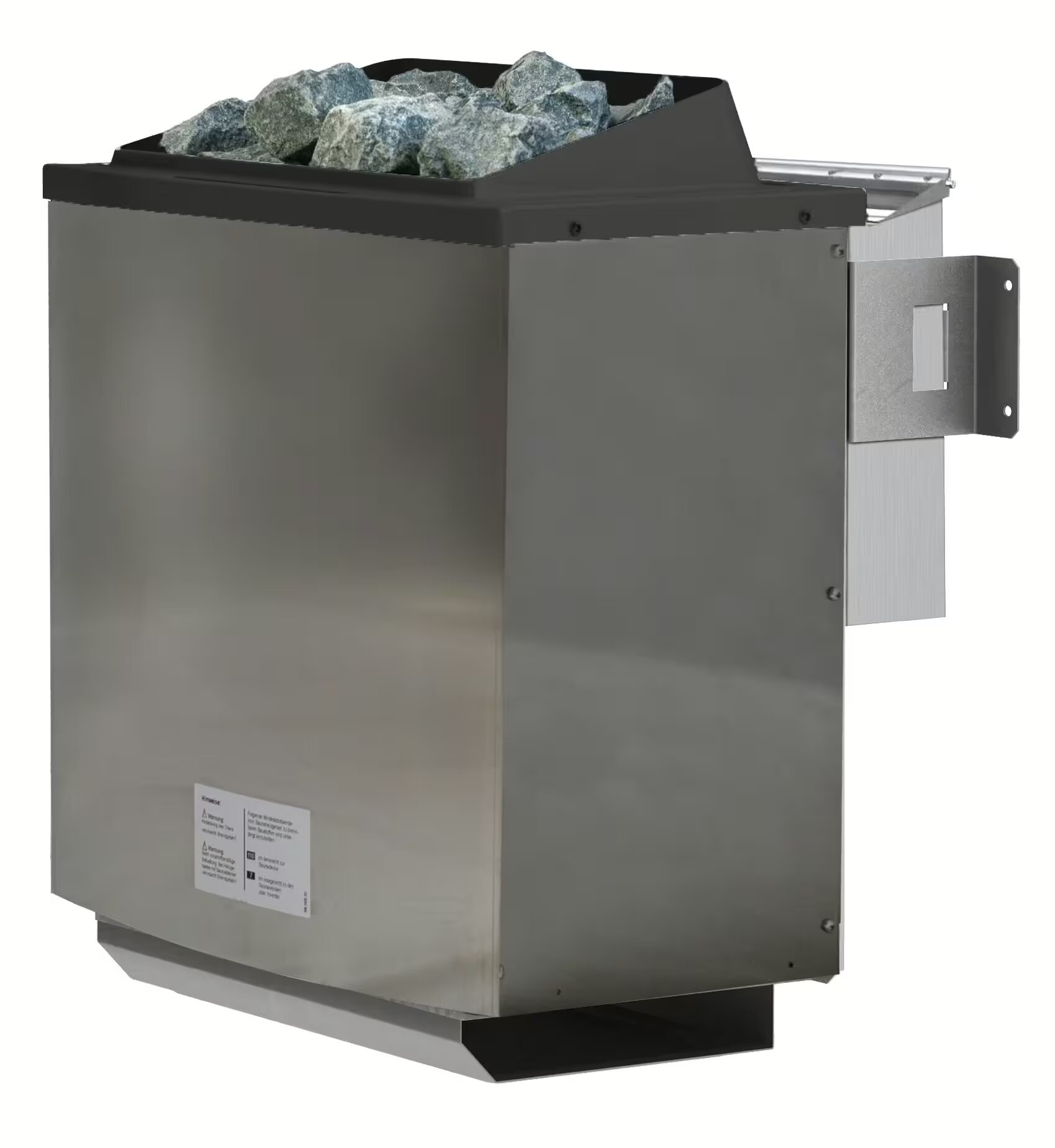 Stufa elettrica per sauna 9 kW con controllo esterno, acciaio inox, temperatura fino a 110°