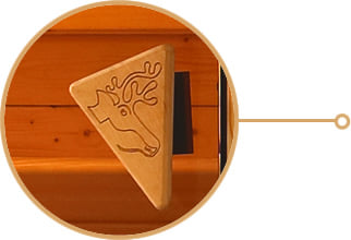 Sauna finlandese da esterno ZEN 1 - Porta in vetro temperato
