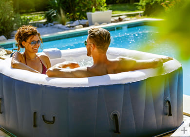 Vasca idromassaggio gonfiabile infinite spa quadrata Champion 4 posti - Perfetta per l'esterno