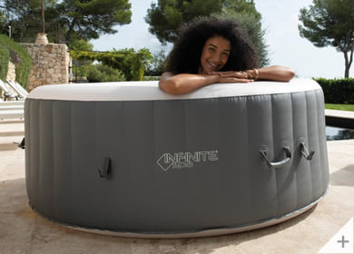 Vasca idromassaggio gonfiabile infinite spa rotonda XTRA 4 posti - Perfetta per l'esterno
