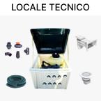 Impianto per piscine in cemento con locale tecnico