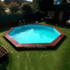 Piscina in legno fuori terra JARDIN 537 - kit interrata