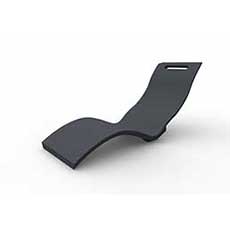 Sedia a sdraio SERENDIPITY CHAISE - solo seduta - ANTRACITE