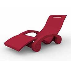 Sedia a sdraio SERENDIPITY CHAISE galleggiante - ROSSO