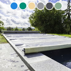 Copertura a barre 4 stagioni CLASSICA 580 gmq per piscina rettangolare su misura