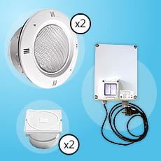 Kit 2 proiettori con trasformatore