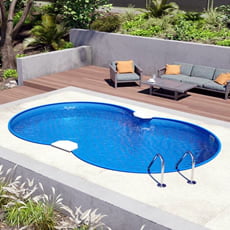 Piscina interrata in kit in acciaio NEWSKYBLUE Space 625 - h. 150 cm