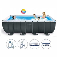 Piscina fuori terra Intex 26356 Ultra Frame Rettangolare 549x274x132cm