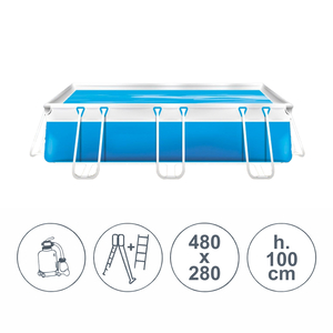 Piscina fuori terra con tubolari LAGUNA BASIC 4,8x2,8 m - h.100 cm