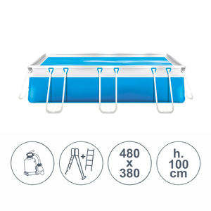 Piscina con tubolari LAGUNA BASIC EASY 4,80x3,80 m - h100cm