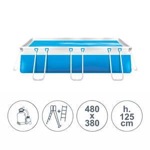 Piscina fuori terra con tubolari LAGUNA BASIC 4,8x3,8 m - h.125 cm