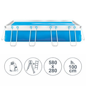Piscina fuori terra con tubolari LAGUNA BASIC 5,8x2,8 m - h.100 cm