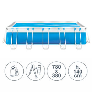 Piscina fuoriterra tubolari LAGUNA LARGE EASY 7,80x3,80 m - h.140 cm