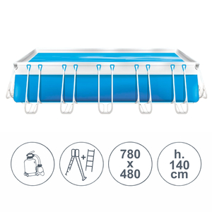 Piscina fuoriTerra tubolari LAGUNA LARGE EASY 7,80x4,80 m - h.140 cm
