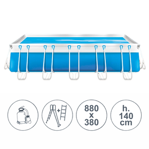 Piscina fuoriterra tubolari LAGUNA LARGE SENIOR 8,80x3,80 m - h.140 cm