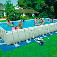 Piscina fuori terra in tubolari INTEX ULTRAFRAME 975 completa con filtro a sabbia