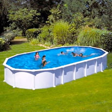 Piscina fuori terra GRE in acciaio Ovale 915x470x1,32 HAITI KITPROV9188