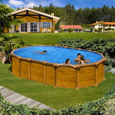 Piscina fuori terra GRE in acciaio Ovale 610x375x1,32 AMAZONIA KITPROV6188WO