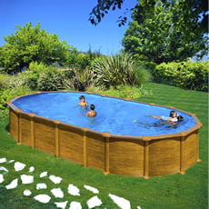 Piscina fuori terra GRE in acciaio Ovale 730x375x1,32 AMAZONIA KITPROV7388WO