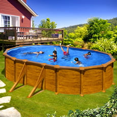 Piscina fuori terra GRE in acciaio ovale MAURITIUS 500