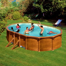 Piscina fuori terra GRE in acciaio Ovale 500x300x1,20 PACIFIC KIT500W