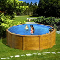 Piscina fuori terra GRE in acciaio Rotonda 460x1,32 MAURITIUS KITPR458WO