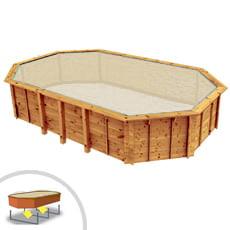 Piscina in legno indipendente ottagonale Riva 814 Liner sabbia